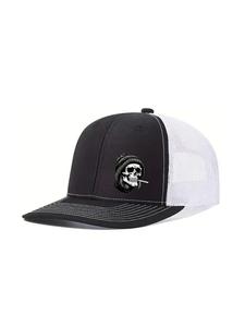 Gorra de béisbol unisex con estampado de calavera, gorra de camionero de malla ajustable para hombres y mujeres, gorra de estilo urbano ajustada para todas las estaciones, gorra de estilo papá