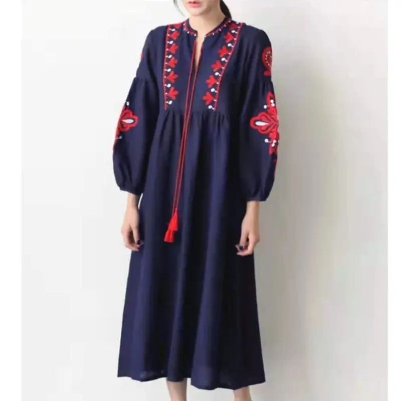 [Basica Moda] 83380 Gaun Dress Maxi Wanita Boho Aaliyah Heavy Peach Koshibo 1