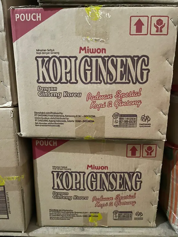 MIWON Korean Ginseng Coffee 20 Sachet | 100% Kopi Ginseng Korea Asli 2