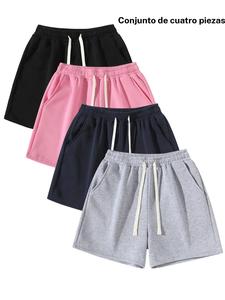 Shorts para Hombre con Cintura con Cordón, Pantalones Deportivos Básicos Casuales para Correr, para Uso Diario y Ejercicio, Tela Moderada, Estilo Ajustado