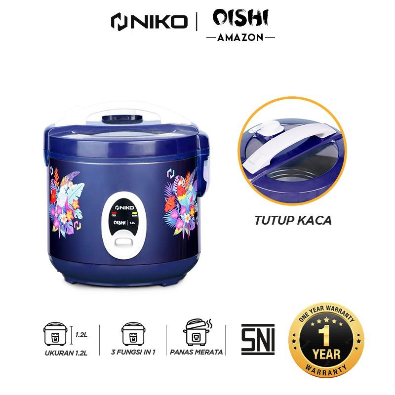 Niko Rice Cooker 1.2/1.8 Liter Oishi Series Biru - Shop | Tokopedia