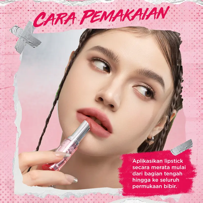 DAZZLE ME Color Chrome Lip Matte Matte Lipstick dengan hasil akhir Matte dengan tekstur Powdery dengan Stain Tahan Lama dan Melembabkan Bibir 7