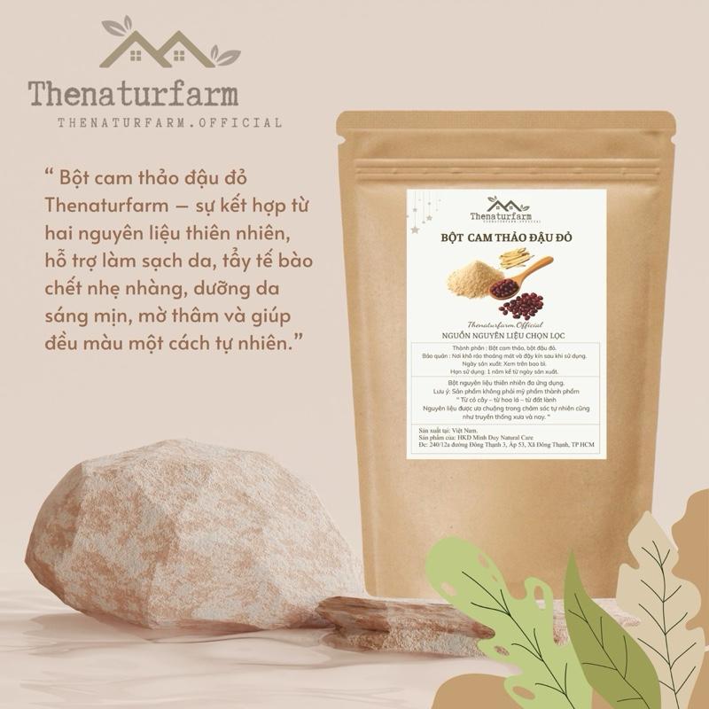 Bột cam thảo đậu đỏ nguyên chất Thenaturfarm - Nguyên liệu hỗ trợ sáng da, mờ thâm, tẩy tế bào chết