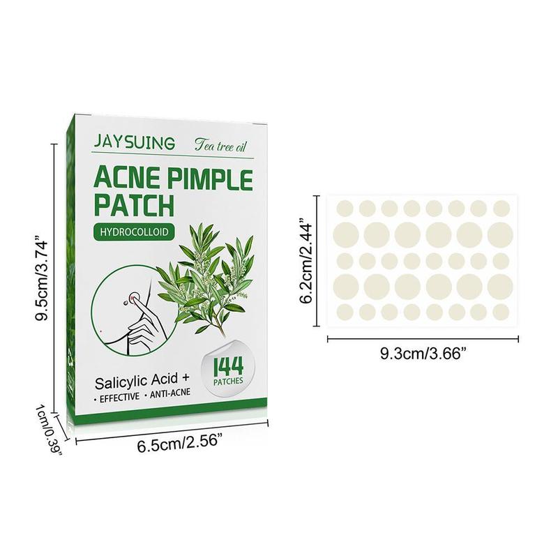 Miếng Dán Mụn Trứng Cá Dầu Cây Trà, Chất Liệu Hydrocolloid, Không Thấm Nước, Nhãn Dán Làm Đẹp, 144 miếng mỗi hộp 3