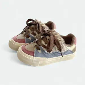 Kiwari Shoes - Sepatu Sneakers Wanita Serena Red Bean Brown Casual Korea Inspired Design