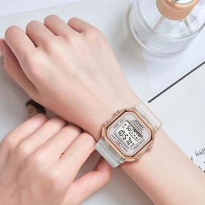 Jam Tangan Digital Wanita Transparent – Tali Jernih, Paparan LED, Sporty Bergaya, Feminine Style Aesthetic Elegant