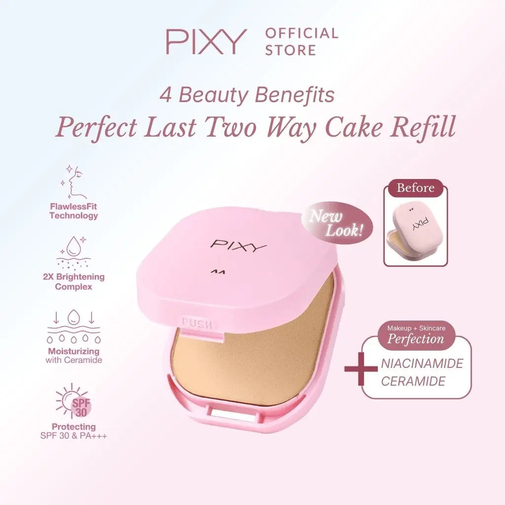 PIXY 4 Beauty Benefits Perfect Last Two Way Cake Refill 302N Natural Buff (02 Natural Buff)