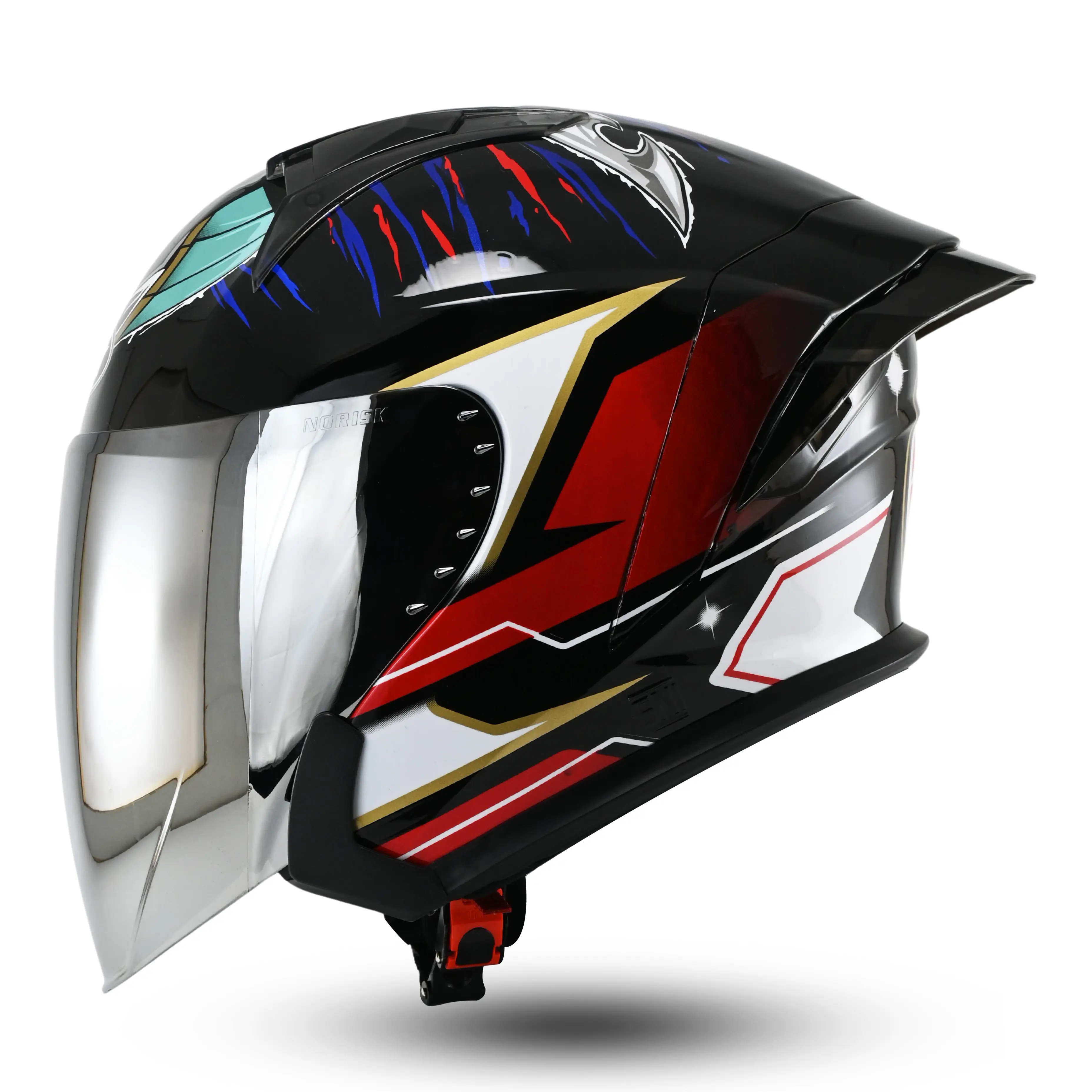 RSIX EAGLE MOTIF ORGINAL - HELM HALF FACE PUTIH SOLID STANDART SNI / HELEM PRIA DAN WANITA DEWASA SNI Kacamata Motorcycle Visor
