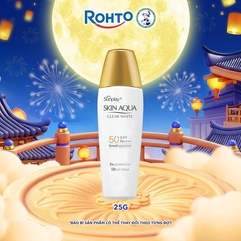 Sữa chống nắng hằng ngày dưỡng trắng Sunplay Skin Aqua Clear White SPF 50+, PA++++ 25g - Eco Vietnam