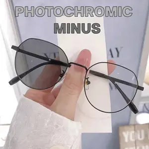 Kacamata Minus Fotokromik Model Korea Photochromic Minus Pria Wanita Zhijing 07 cateye
