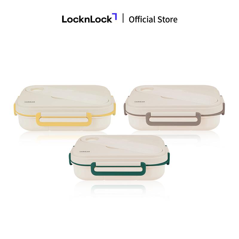 NEW Hộp cơm chia 5 ngăn nhựa PP chịu nhiệt LocknLock LCB952 KHÔNG GIỮ NHIỆT dung tích 1.4L có thể dùng trong lò vi sóng và máy rửa chén