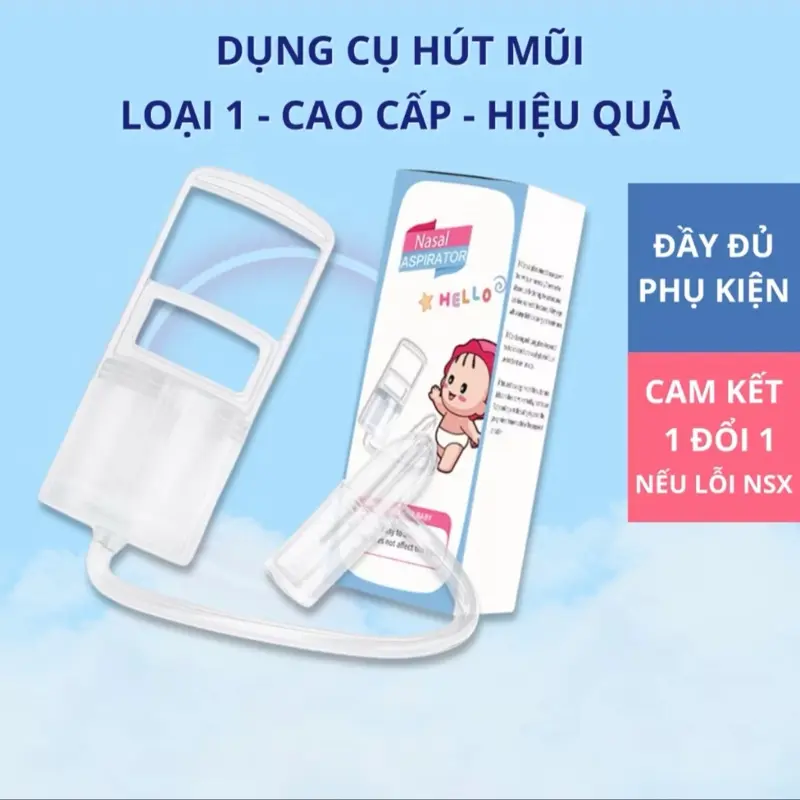 Hút mũi cho bé sơ sinh kéo tay áp lực âm hút mạnh hàng Loại 1
