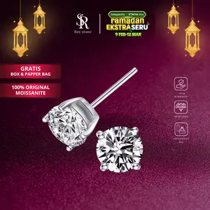 Anting Fashion Aksesoris Perhiasan Permata Zircon Adjustable Errings Solitaire
