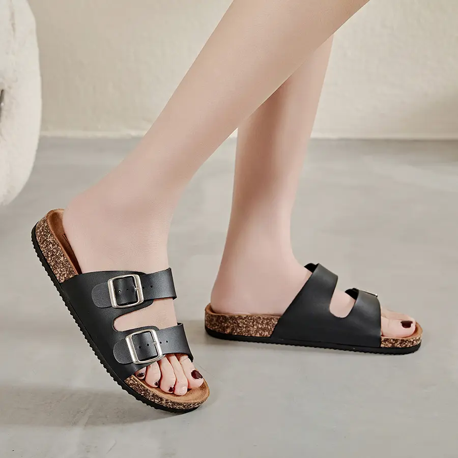 Classic style Slip-on Comfort Sandals Black/Brown/White Fashionable outdoor slippers suitable for both men and women