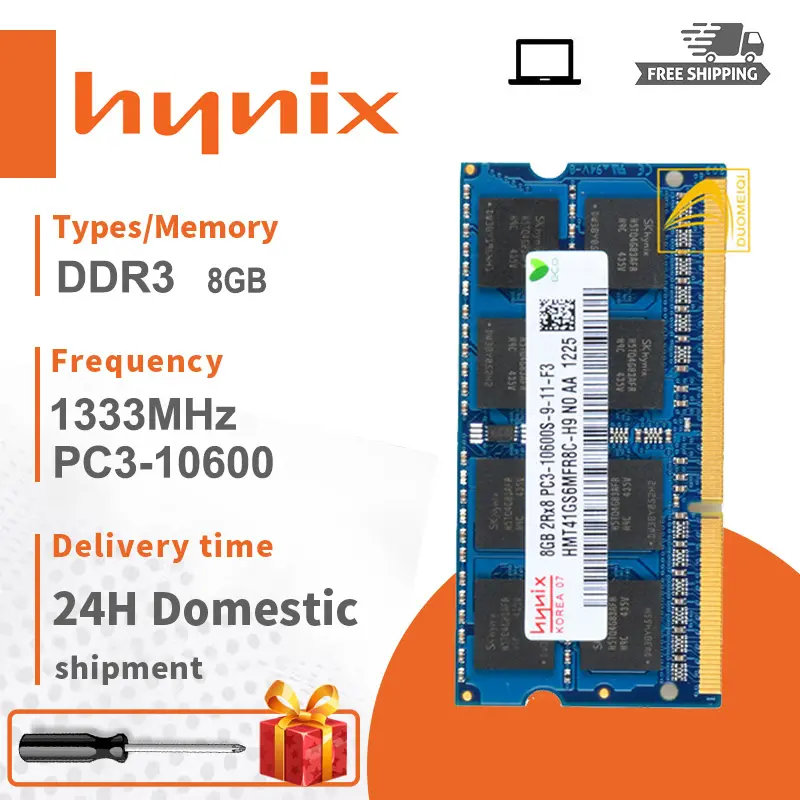 Hynix 8GB DDR3 1333Mhz SO-DIMM 1.5V RAM 2Rx8 PC3-10600S Laptop Memory module