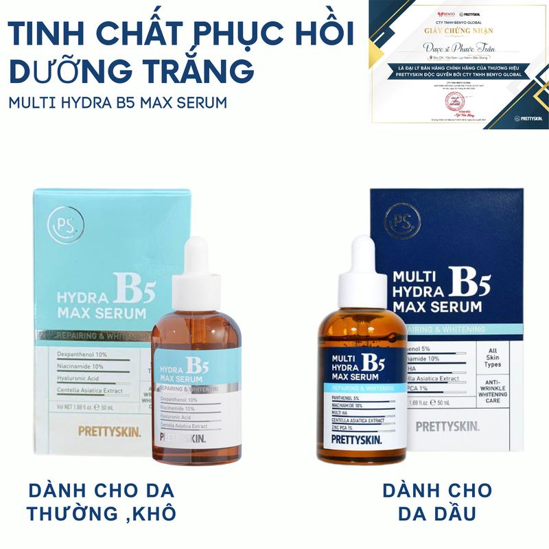 Serum B5 Prettyskin Dưỡng Trắng Cấp Ẩm Phục Hồi Da