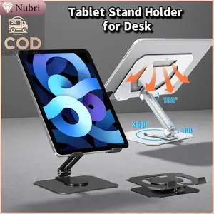 Nubri COD Penopang Tablet untuk Meja 360° Rotate Tablet Stand Foldable iPad Holder Adjustable Super Stable