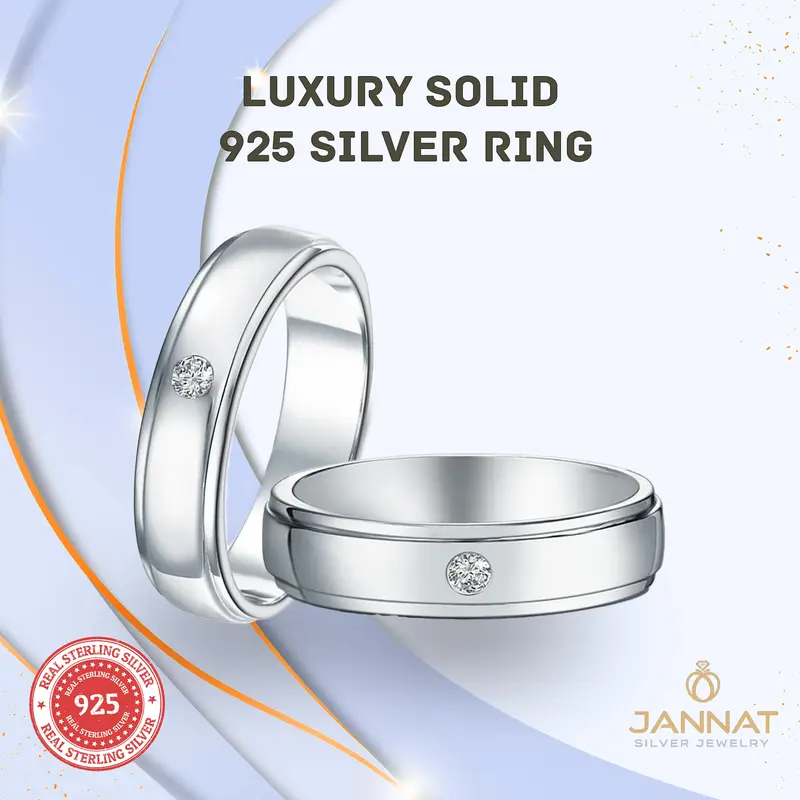 Bentley Black 925 Genuine Sterling Silver Engagement Men Rin