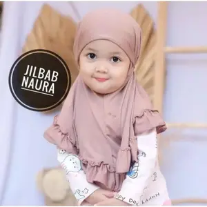 hijab anak/hijab bayi/jilbab anak bayi naura rempel 0-3 tahun