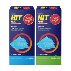 HIT Mat Good Knight Refill 48+12 Mat Anti Nyamuk Praktis Tahan Lama Aman Tanpa Asap & Bau Menyengat