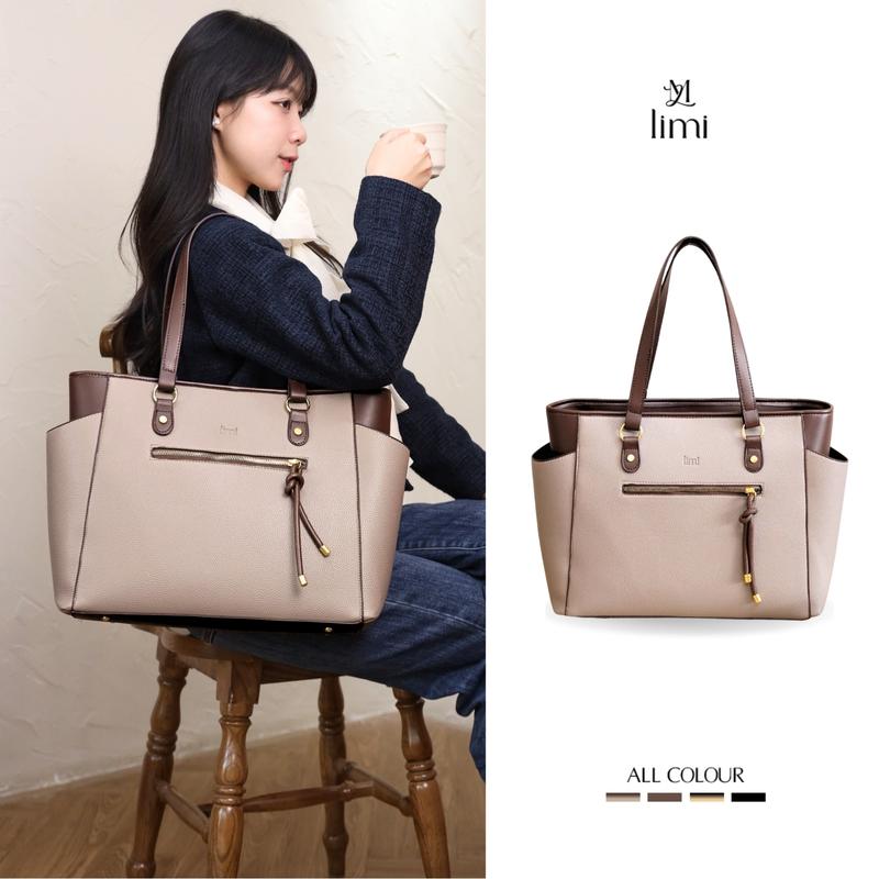 Túi xách công sở nữ (4 MÀU) đựng laptop 16 inch Chữ Nhật tote da size to giáo viên đi làm A4 VENUS Limi bags