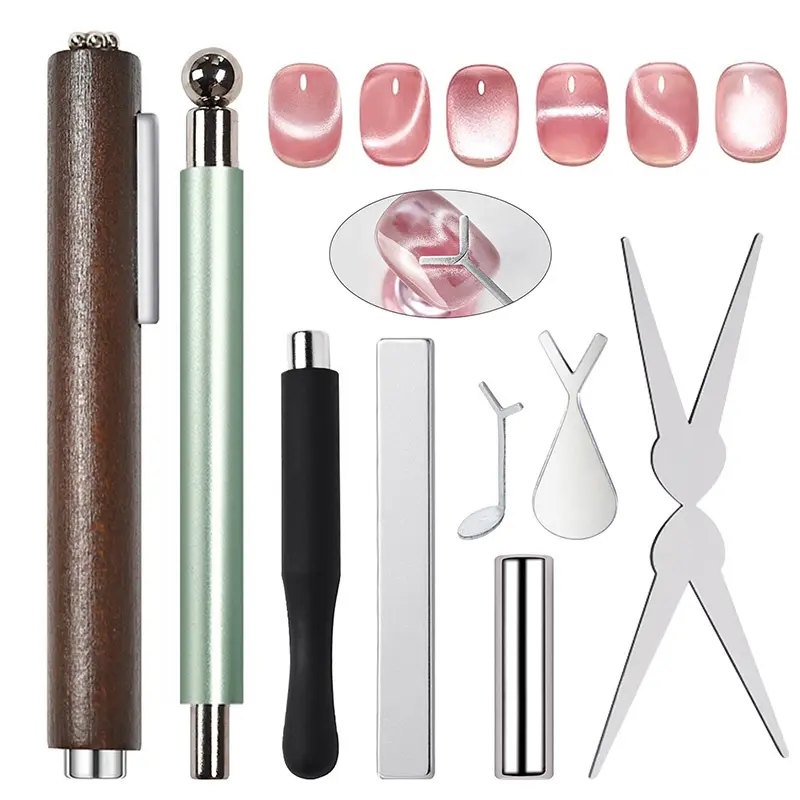 3 in 1 Alat Stik Magnet Cat Eye Multifungsi Stick Magnetik yang kuat Kelinci Love Heart Magnetic Kuku Manikur Tools