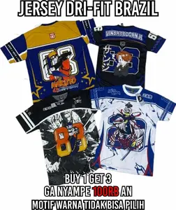 3 PCS Jersey Anime Number Murah Jersey Milano Oversized Sublim Dengan Motif Dri-Fit Brazil Beli 1 Dapatkan 3 Harga Tidak Lebih Dari 100RB
