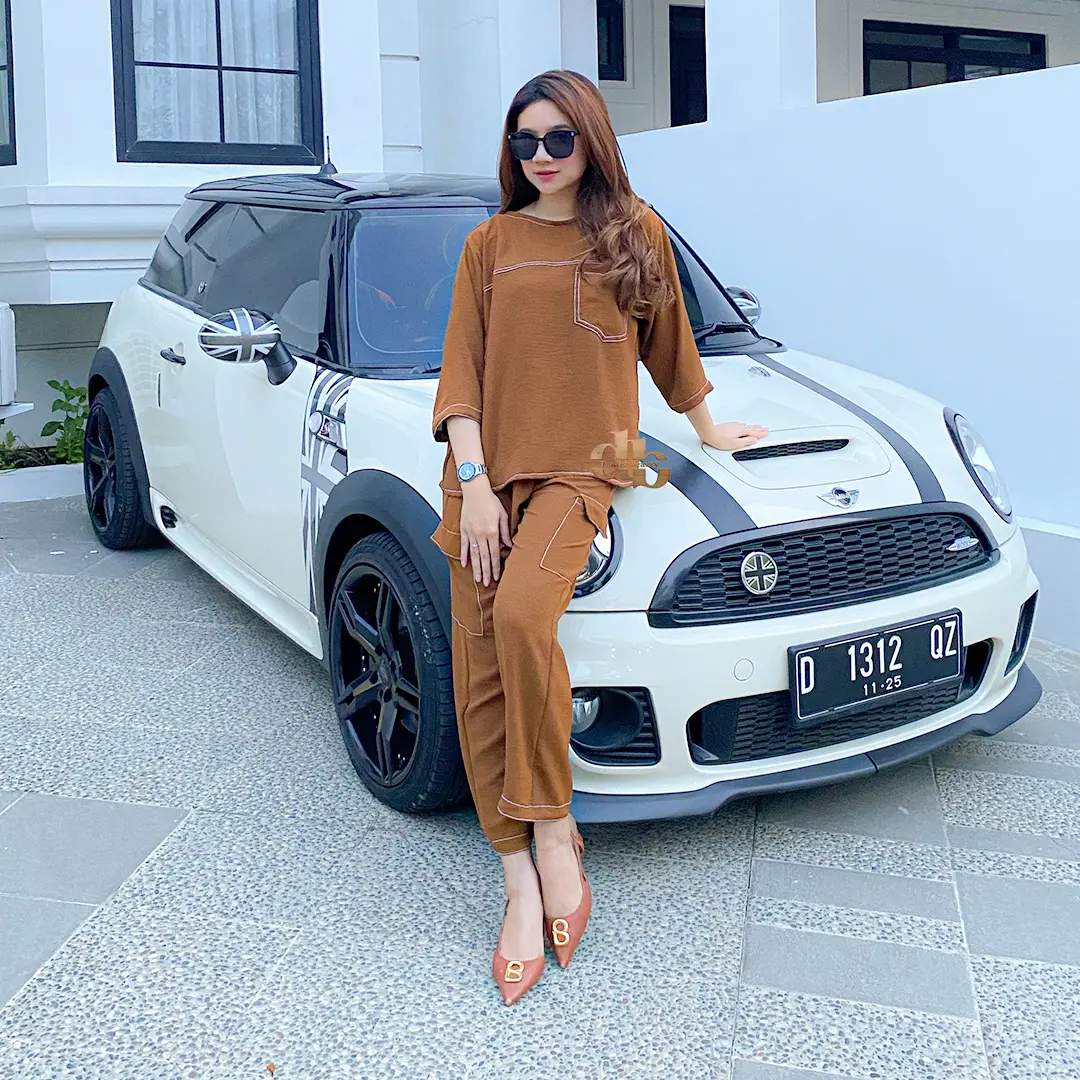 db - REVINA baju setelan wanita kekinian one set korean style terbaru 2025 setcel cargo lis