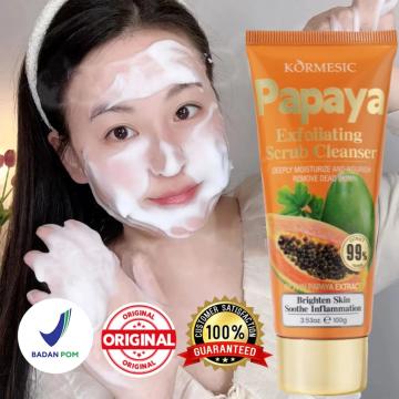 COD Kormesic Sabun Pepaya 100g Facial Wash Pemutih Penghilang Flek Hitam Mencerahkan Warna Kulit Kontrol Minyak Melembabkan Penghilang Flek Hitam Pembersih Wajah Pemutih Wajah Jerawat Tungau Pembersih
