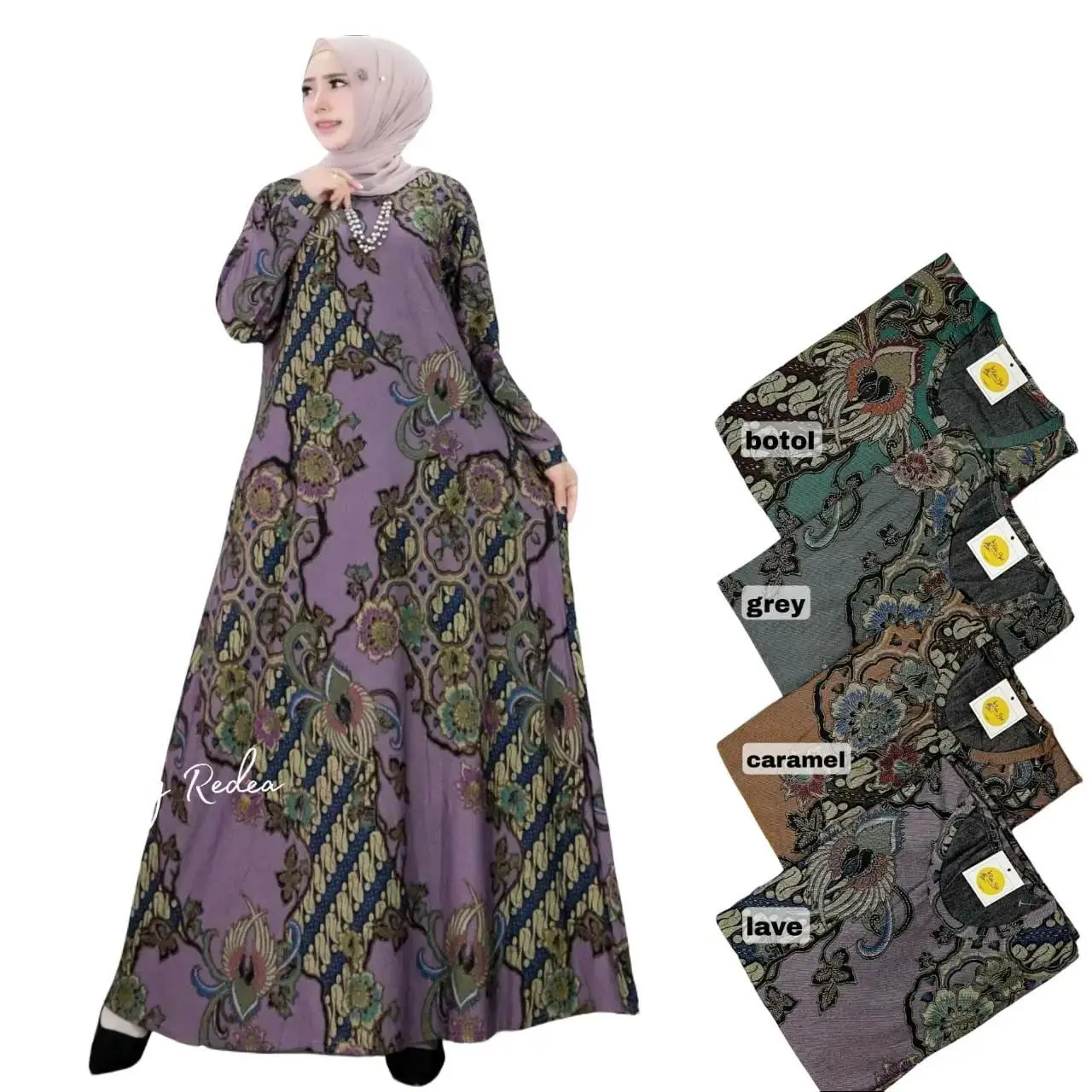 Citra Arisha Gamis Kaos Batik Anggun Muat BB 70 - 100 kg Melar Adem Bahan Calvin Jeans Maxi Dress Muslim