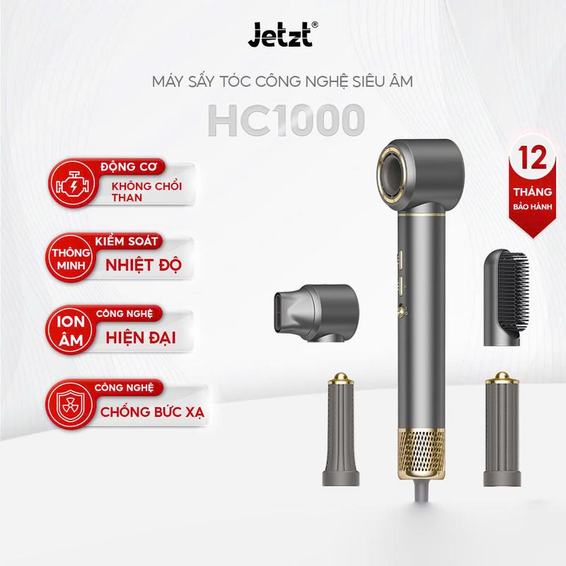 [FLASH SALE] Combo máy sấy tóc ion âm Jetzt Care HC1000( Women ) - Công nghệ chống bức xạ hiện đại, an toàn cho trẻ em và phụ nữ có thai