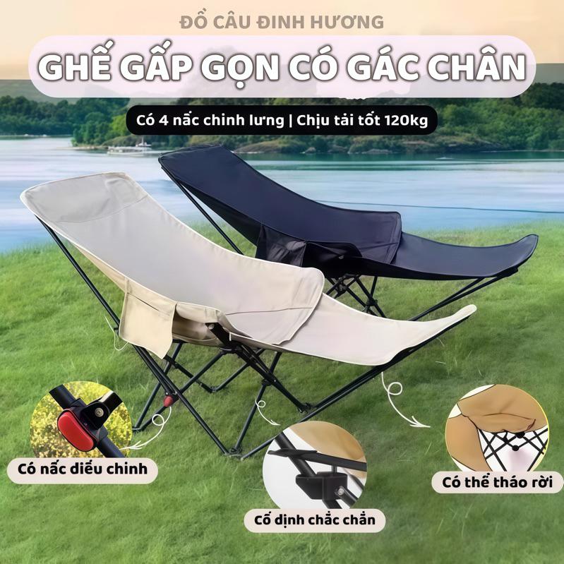 Ghế Camping Gấp Gọn Ngả Lưng Có 3 Nấc Điều Chỉnh, Ghế Tựa Có Thể Tháo Rời, Ghế…