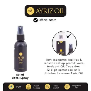 Ayriz Oil 50ml Travel Pack Minyak Terapi Herbal , Minyak Pijat Original