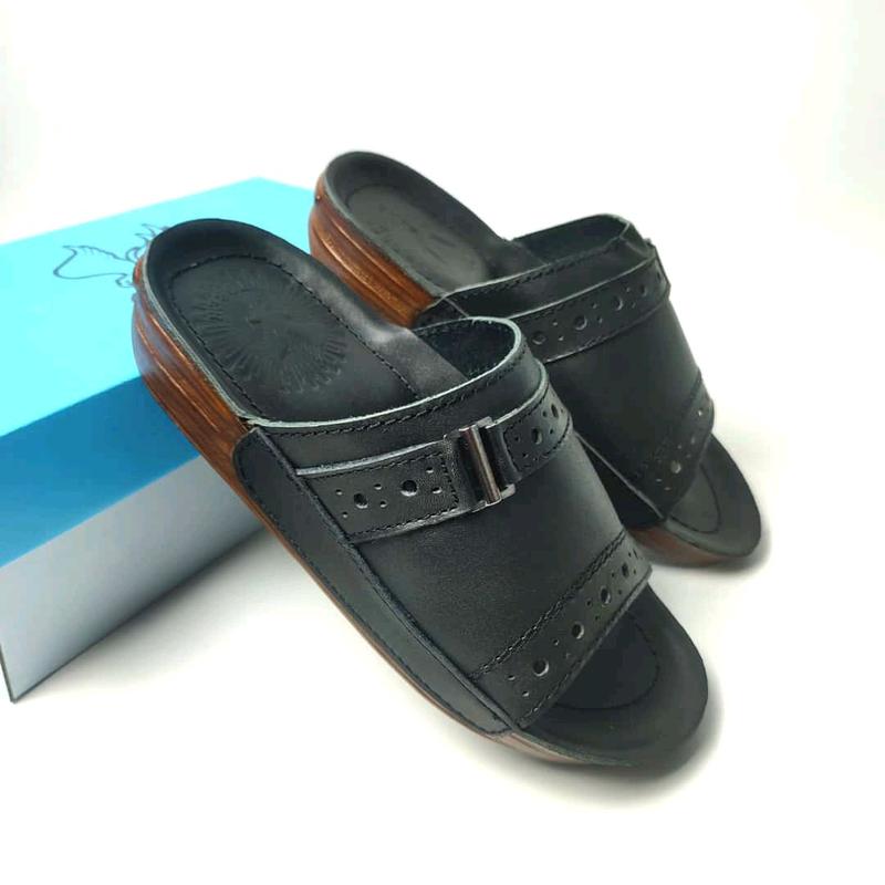 Sandal Pria Kulit Asli Full Tapak 100% Original Indian Lokal 2