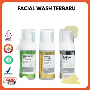 MS GLOW - FACIAL WASH TERBARU BRIGHT ACNE BLEMISH WHITE CELL DNA Pencerah Wajah Acid Berjerawat Kotoran Membersihkan Mencerahkan Perawatan