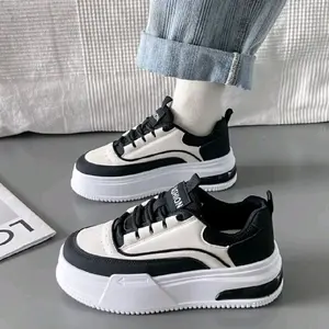 Chich Current Jeno Sepatu Sneakers Wanita Casual Korean Style Shoes Black White 130
