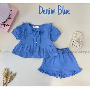 { CalibraryKids }  Set Cheryl Kids 1 - 3 th | Set anak perempuan kerah Peterpan | Fashion anak | setelan anak perempuan bahan linen