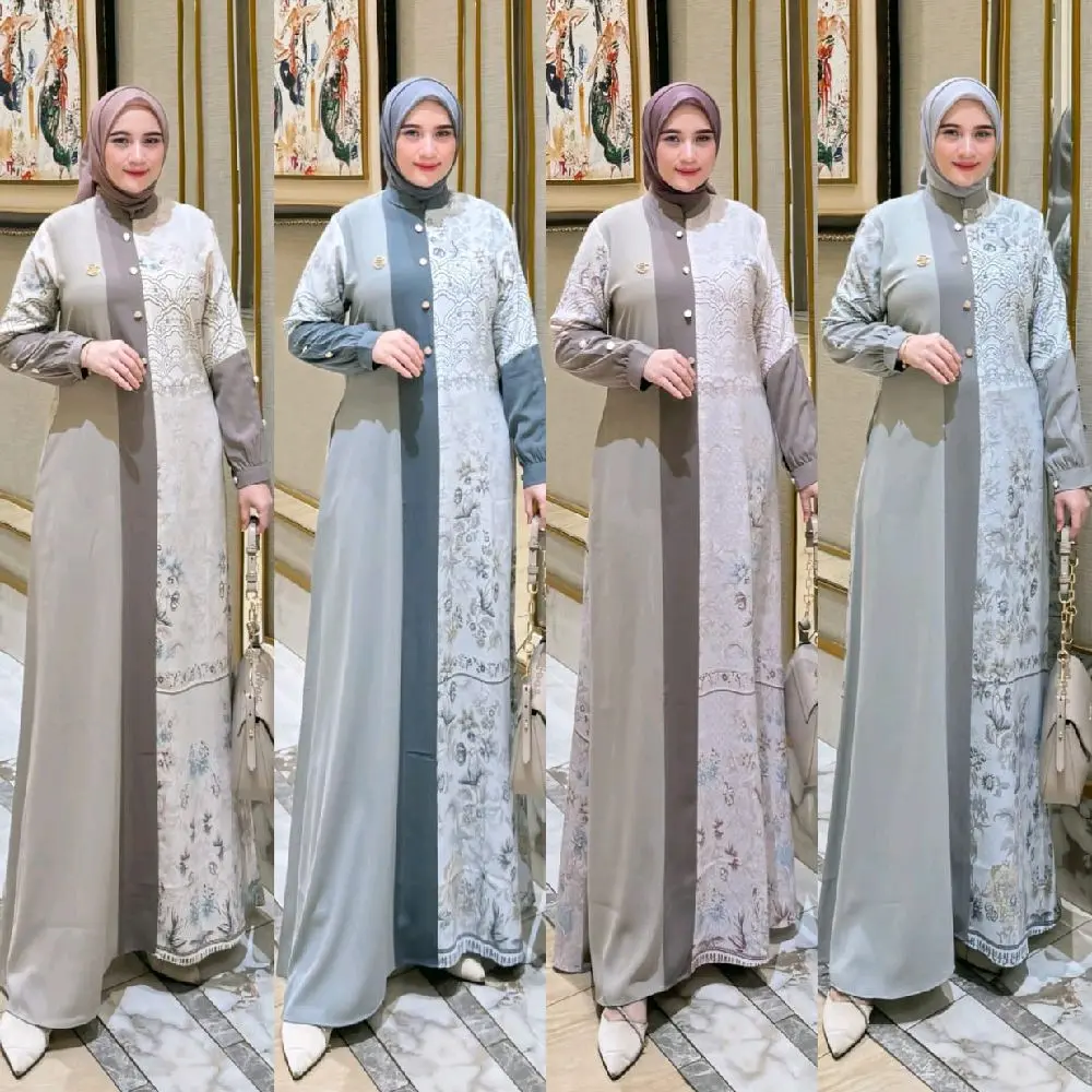 clarisa dress gamis zahra terbaru simple dan elegan Muslim Wanita Dewasa