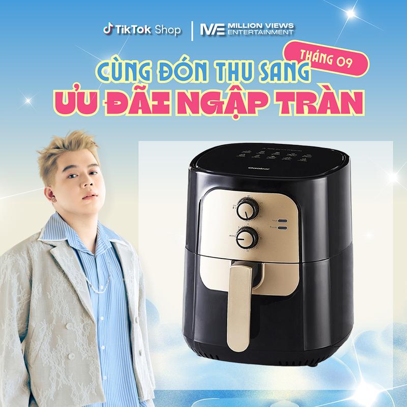 GAABOR x Long Chun | Nồi chiên không dầu Gaabor AF65M-BK01A dung tích 6.5 lít công suất 1400w lòng nồi chống dính điều khiển cơ học Nấu ăn cooker noi chien gaabor nướng lò nướng hấp sấy