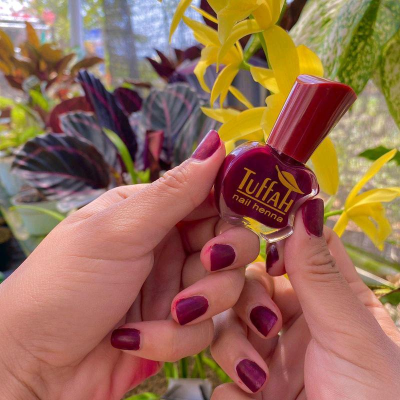 HENNA TUFFAH MAROON HALAL SAH SHOLAT 100% ORIGINAL nail henna muslimah kutek 2