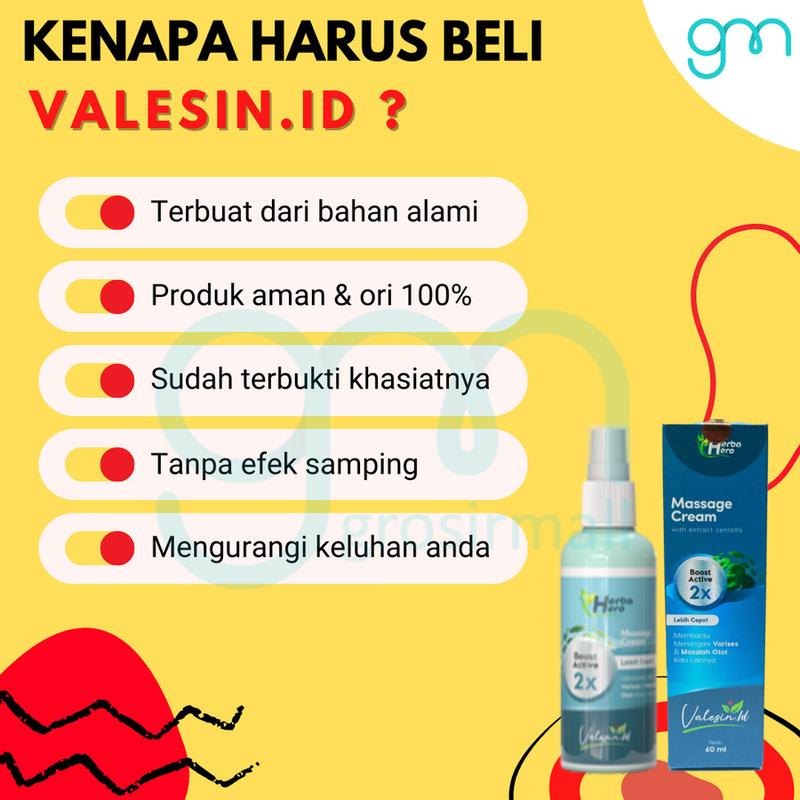 Valesin.id Cream Obat Varises Herbal Nyeri Otot 60 ML Original 2