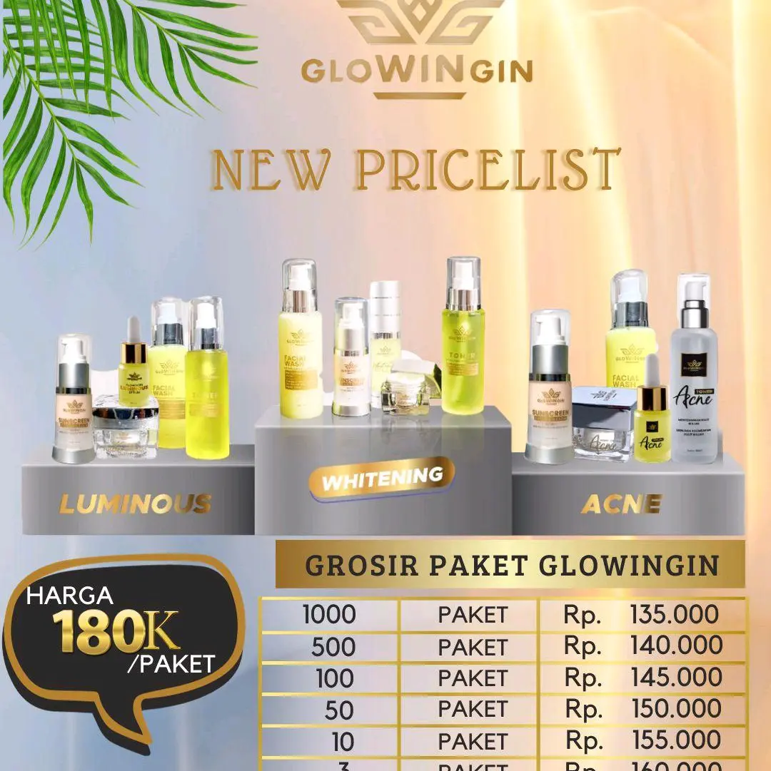 GLOWINGIN SKINCARE MENCERAHKAN MEMUTIHKAN DAN MENYEMBUHKAN JERAWAT