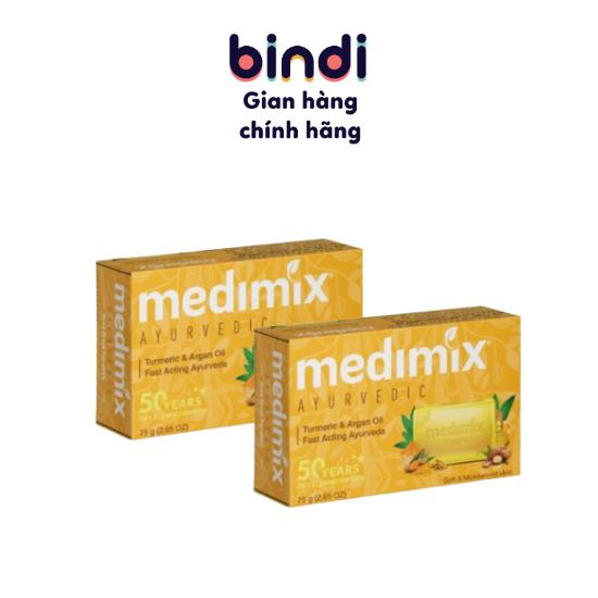  Set 2 Xà Phòng Medimix Nghệ & Dầu Argan 125g bánh Dưỡng Body Dưỡng Ẩm Da 