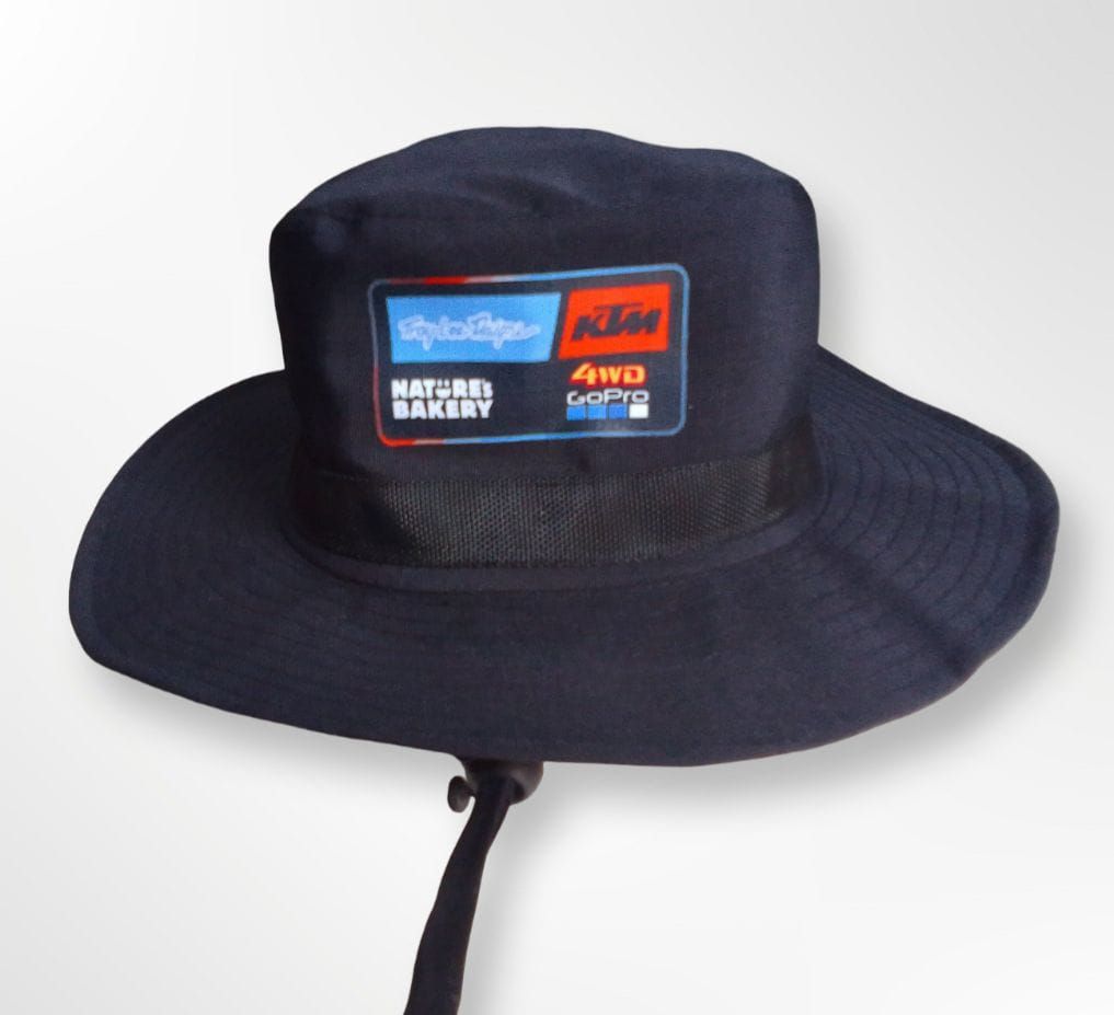 Topi Bucket Rimba Pendaki Berkebun Pilihan Warna Hitam abu Hijau cream Biru Tua