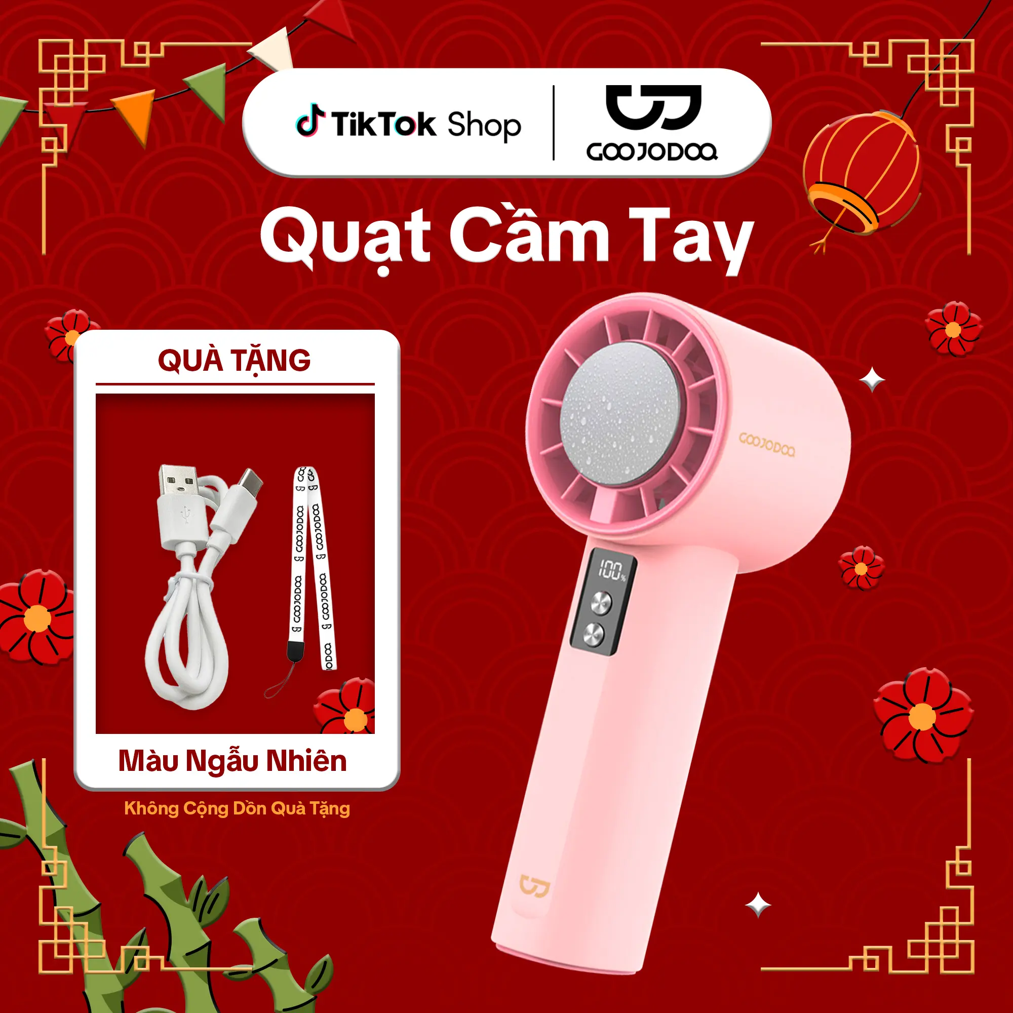 【GOOJODOQ*KOC】Quạt Sò Lạnh tốc độ cao , 100 tốc độ gió, có thể điều chỉnh màn hình kỹ thuật số cầm tay Làm lạnh và nén đá Phụ Kiện