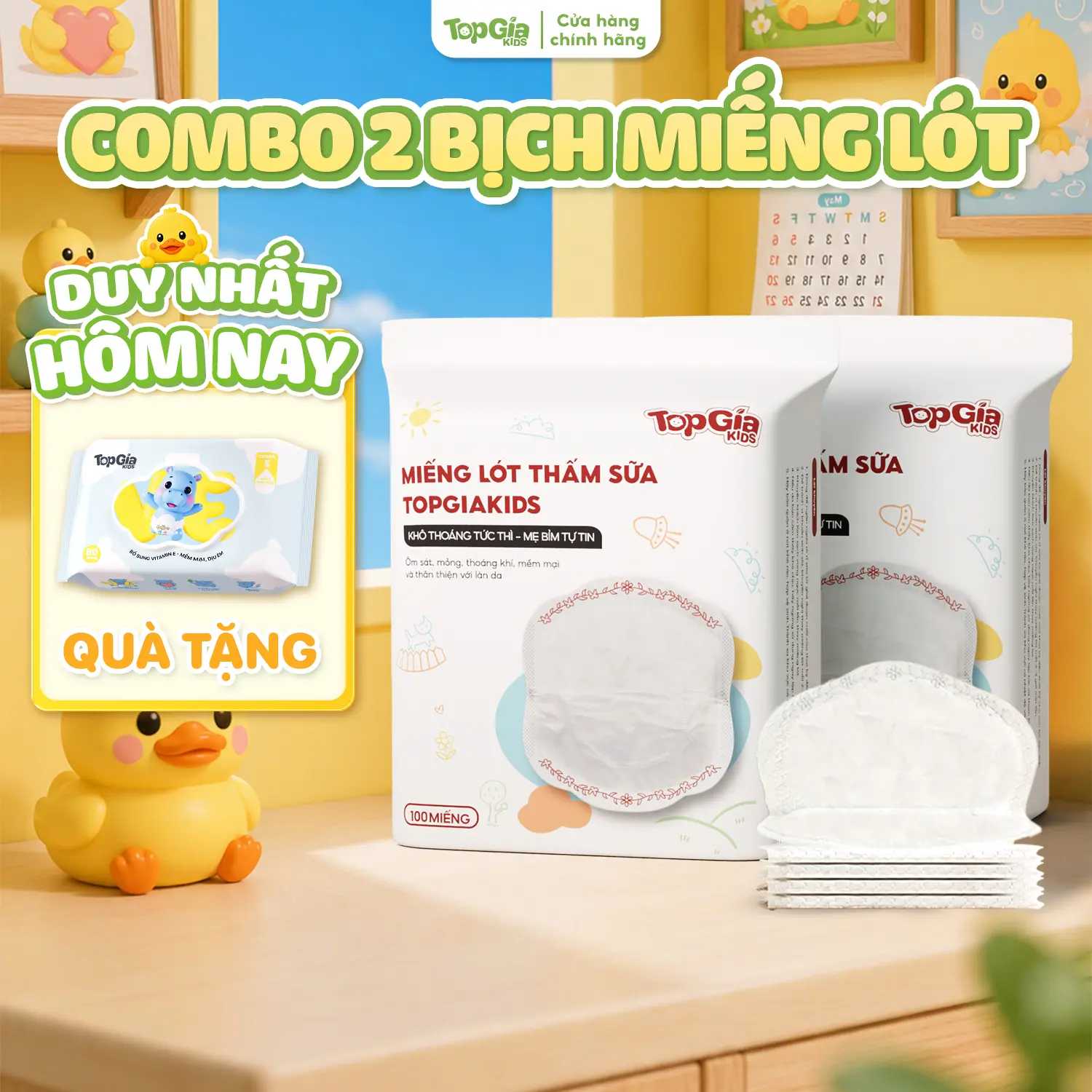 (TRỢ GIÁ - TOP BÁN CHẠY) Miếng Lót Thấm Sữa TOPGIAKIDS Bịch 100 miếng 5 lớp thấm hút 120ml, dành cho mẹ sau sinh, siêu thấm, dính cao cấp Váy Bầu Đầm Bầu Áo (BO)