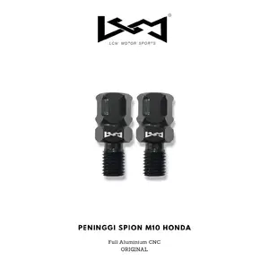 Adaptor Peninggi Spion LCM M10 Baut 14 CNC Honda Yamaha Universal Motorcycle
