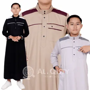 Jubah Pria Muslim Gamis Aplikasi Slimfit Anak Remaja