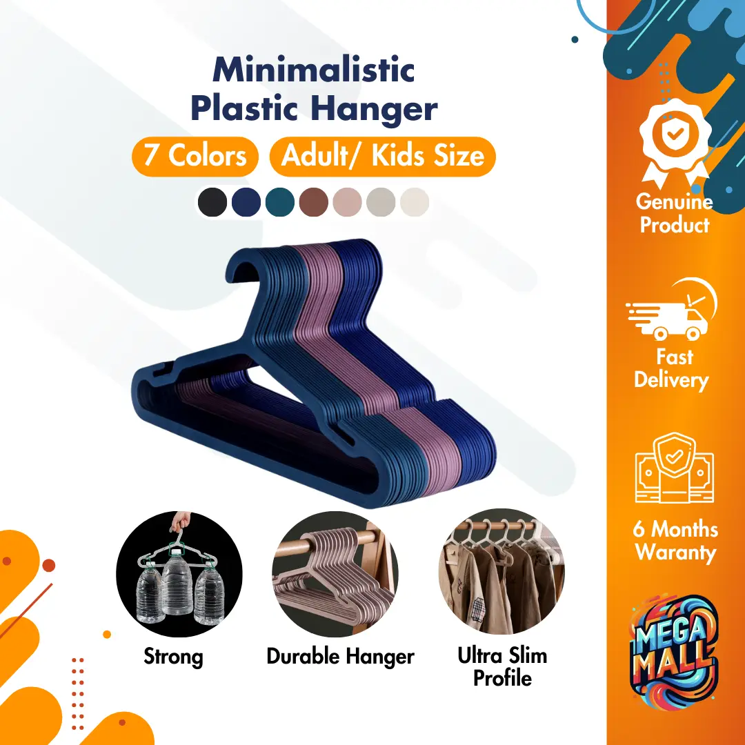 Modern Minimalist Design Plastic Hanger Adult Kids Heavy Duty Premium Quality Material Clothes Towel Scarf Pants