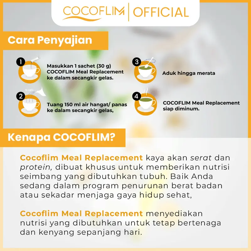 Cocoflim Meal Replacement 1 Box isi 7 sachet. 3